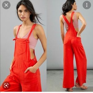 Anthropologie Constance wide-leg overalls